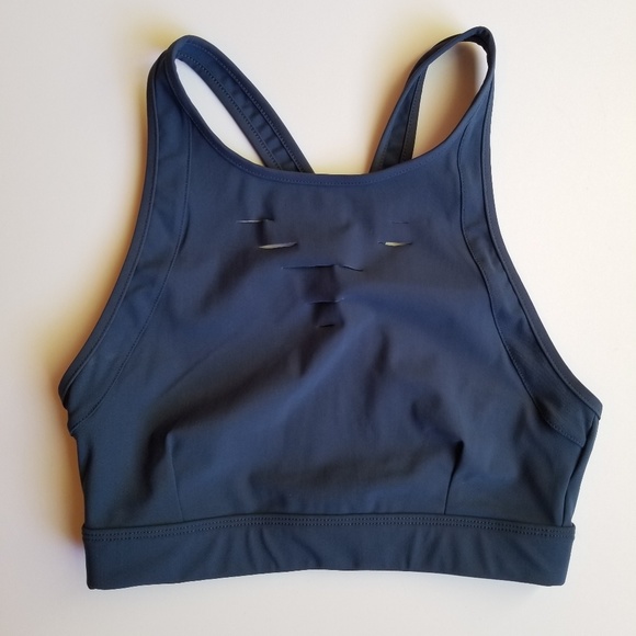 ALO Yoga Other - ALO Yoga Warrior Ripped Sports Bra Blue Small NEW